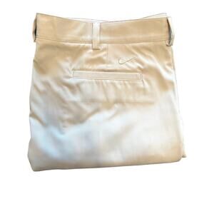 Nike Golf Shorts Mens 38 Flat Front Dry Fit Beige‎ Chino Style
